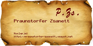 Praunstorfer Zsanett névjegykártya